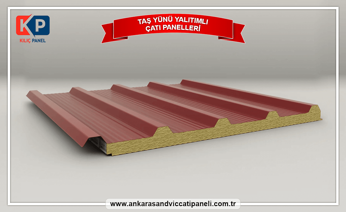 Taş Yünü Yalıtımlı Sandviç Çatı Panelleri
